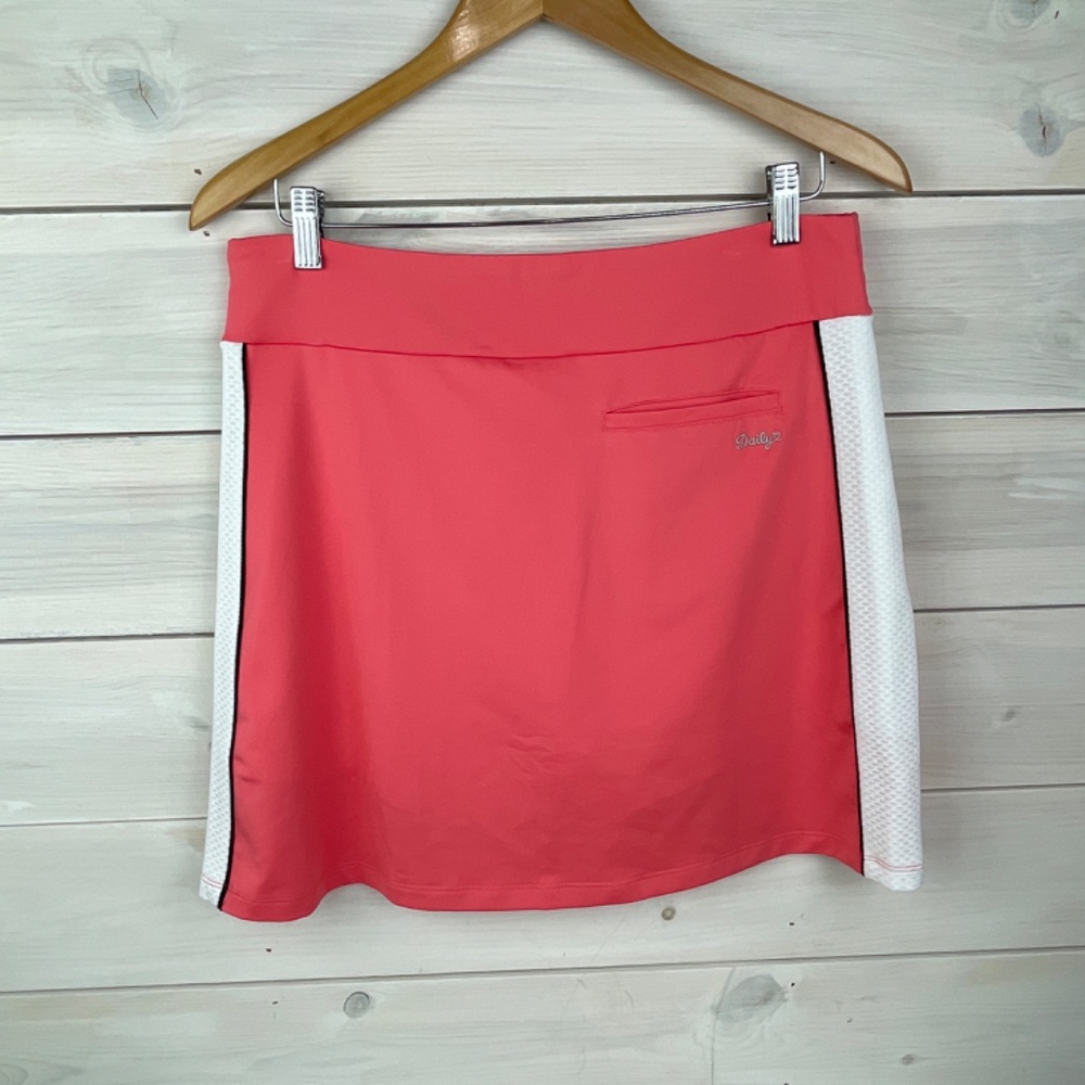 Daily Sports Coral Golf Skort Skirt 20" Length LUCCA - NWT